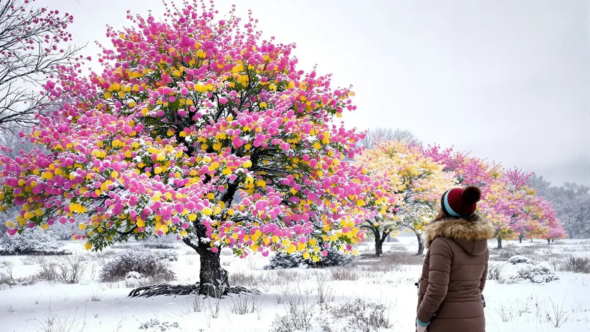 Deze adembenemende bomen bloeien midden in de winter