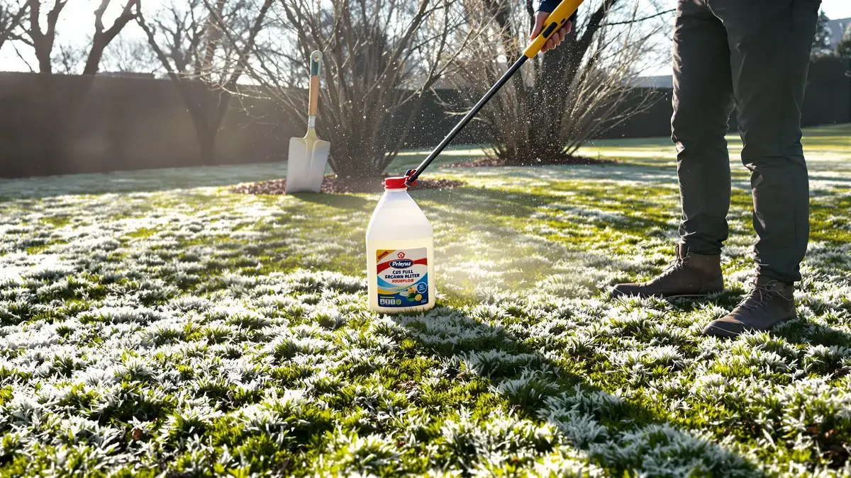 Waarom het besproeien van het gazon in de winter met dit schoonmaakmiddel het mos vernietigt, maar ook veel meer