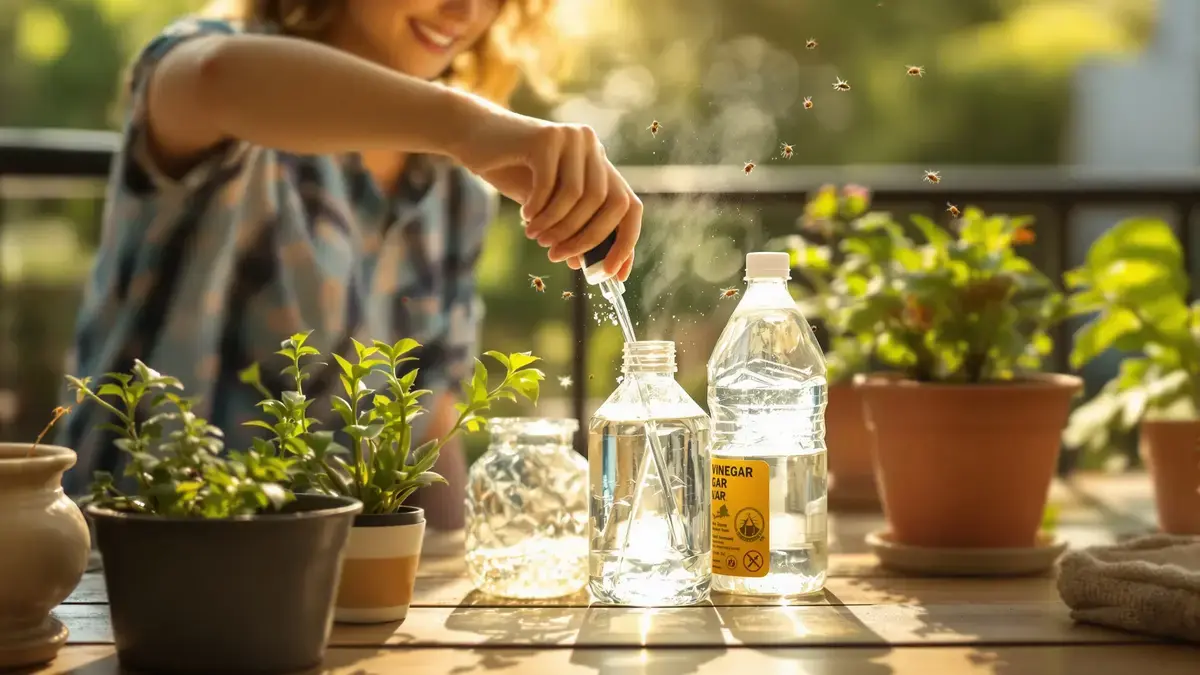 Flessen water en azijn op het balkon: waarom dit trucje echt werkt tegen bepaalde plaagdieren