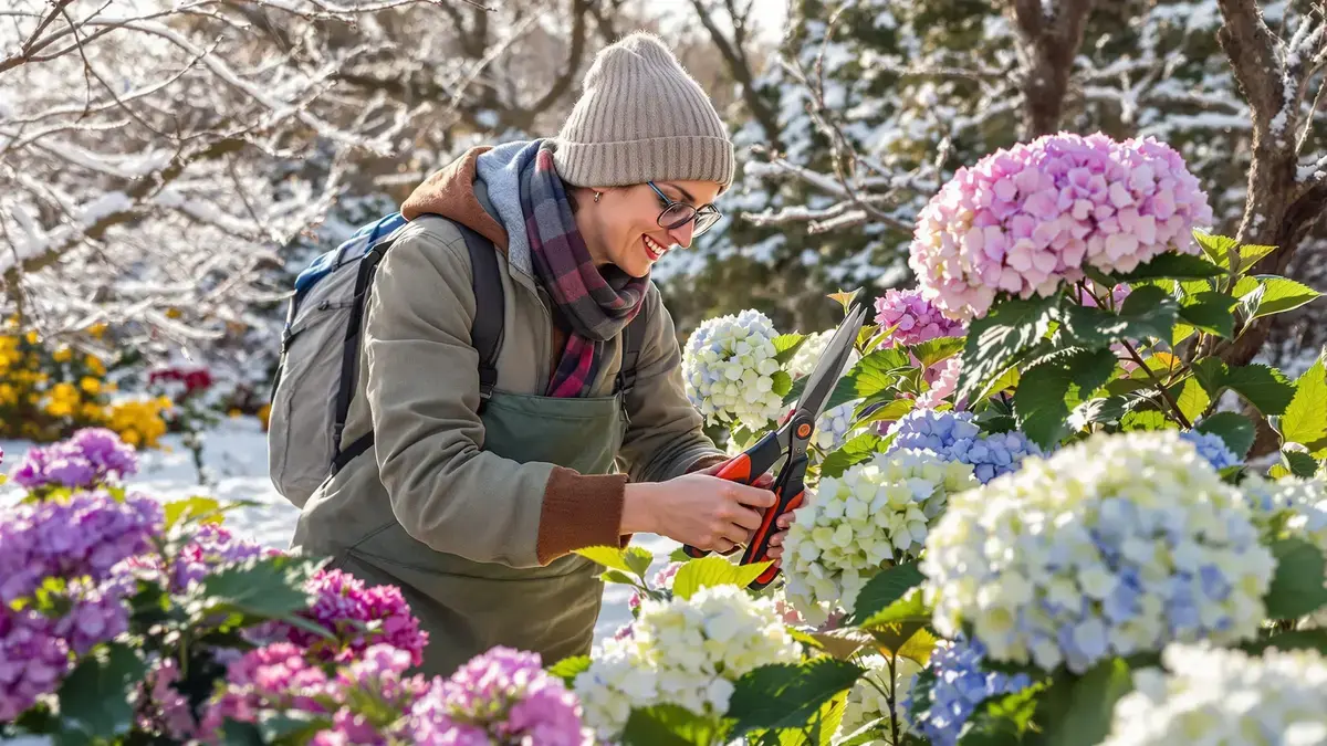 Een handeling aan de voet van hortensia’s in januari is voldoende om de kleur van hun bloemen komend voorjaar te beïnvloeden