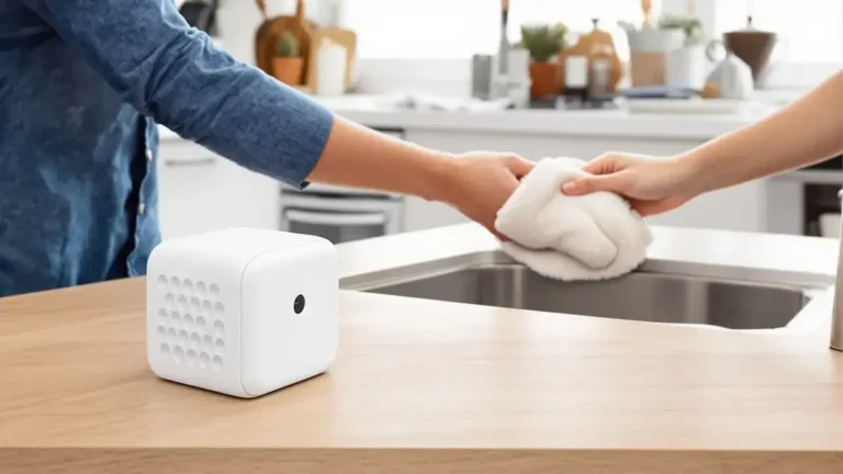 Een klein kubusje bij de gootsteen doet de ronde door keukens om ovens moeiteloos te reinigen