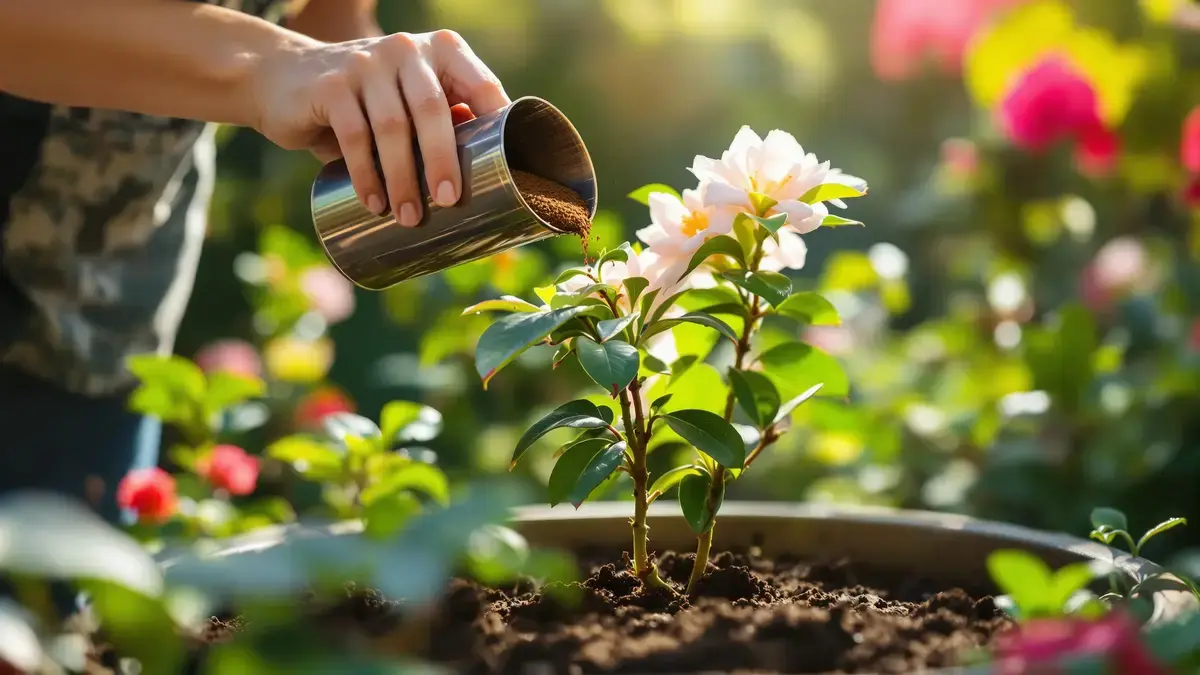 Koffiedik kan uw camelia redden of ruïneren, afhankelijk van hoe u het gebruikt