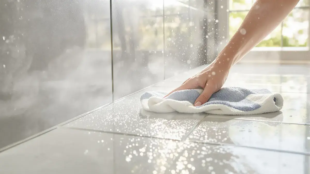 Een snelle handeling na het douchen voorkomt schimmelvorming op de voegen