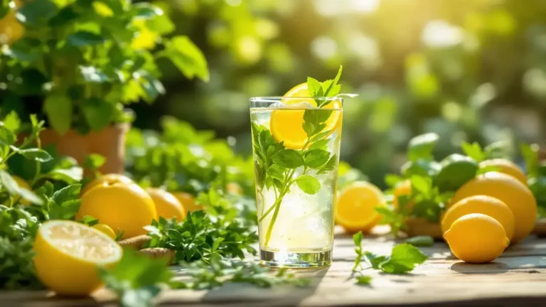 Een verfrissende drank op basis van kruiden en citrusvruchten ondersteunt de leverfuncties